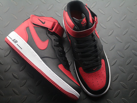 AIR FORCE 1 high top black red