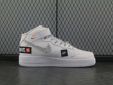 Air Force 1 Mid “Just do it ”white orange